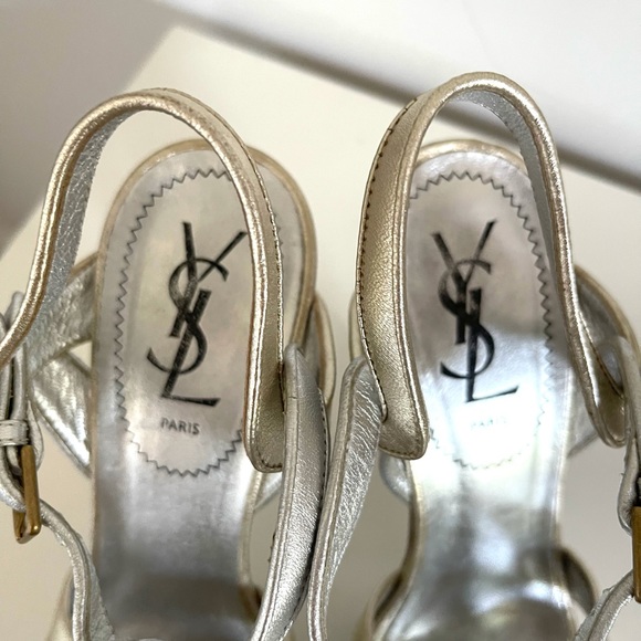 ⛔️SOLD⛔️YSL metallic tribute heels - Picture 15 of 17